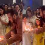 Salman Khan performs Ganpati aarti with niece Ayat at sister Arpita Khan’s home; Salim Khan, Iulia Vantur seen too