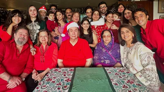 Interior Kapoor family Christmas: Ranbir Kapoor, Alia Bhatt, Raha, Agastya Nanda, Navya light up the family pics